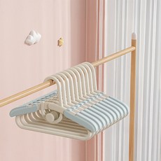 유니앳홈 아동용 다용도 논슬립 길이조절 옷걸이, 블루, 10개 블루, 10개
