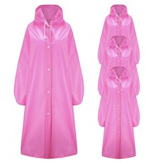 BYOORABYOO 多用途雨衣皺褶 4入, 粉色