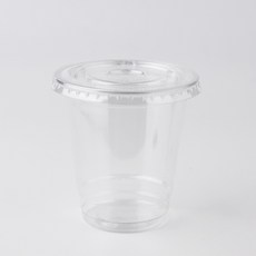 PET 아이스컵 + 평뚜껑 무타공형 세트, 240ml, 50개입, 1세트