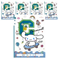 PinkMango 三麗鷗小學英語筆記本 寬行距, 5個, 大耳狗