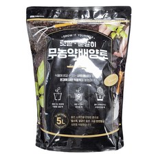 데일드 텃밭 분갈이 무농약 배양토, 1개, 5L