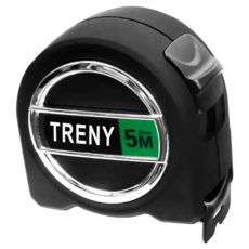 TRENY 大字耐磨加寬公制捲尺 5米，寬度25mm，自動煞車，防脫落帶，固定夾扣, 1個