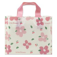 아이엔피 LDPE 손잡이 비닐백 대 40 x 30 cm, 09 핑크플라워, 25개 09 핑크플라워, 25개