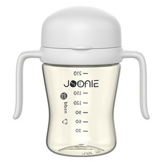 JOONIE 幼兒用蓋子一體型自主杯 第2代 210ml, 白色, 1個