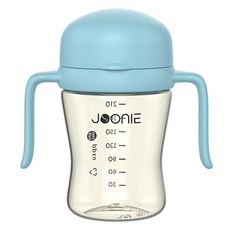 JOONIE 幼兒用蓋子一體型自主杯 第2代 210ml, 藍色, 1個