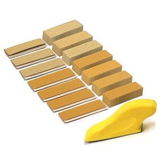 迷你手動砂光機+砂紙 70入組, 1組