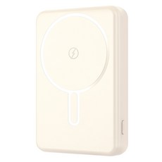 지오맥스 초슬림 맥세이프 마그네틱 유무선 보조배터리 10000mAh, 베이지, SQ-PB10