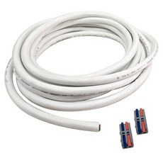 One Stop VCTF 1.0SQX2C切斷電線 白色 20m+壓線端子 2入組, 1組