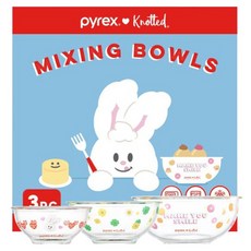Corelle Brands 康寧餐具 Pyrex Noted 2耐熱玻璃攪拌碗 3件組, 1組, 攪拌碗 880ml + 1.4L + 2.4L