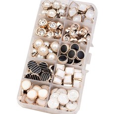 Khohimo 高級衣物配件鈕扣 10種*10入組 4W495, 1組, 混合