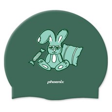 피닉스 디자인 실리콘 수영모 PCS-03, 캔디래빗 그린, 1개