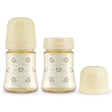 GROSMIMI 幼兒用PPSU Dotkom奶瓶, 200ml, 2個, 黃油