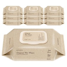 마더케이 오리지널 물티슈 캡형, 60g, 70매, 10개