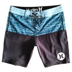 Hurley 成人男沙灘褲 灰色+綠色 28碼 - 時尚快乾舒適沙灘褲, 灰色 + 綠色