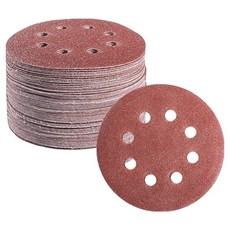 OON 원형 사포 샌딩 페이퍼 8홀 220방 125mm, 50개