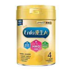 美強生 Mead Johnson Enfa A+ 優生4 兒童營養配方，HMO新配方，3-7歲適用, 850g, 1罐