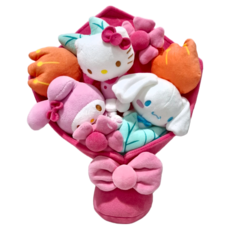 jazwares Sanrio 三麗鷗 Hello Kitty and Friends 情人節絨毛花束 - 3個可拆卸角色, 1盒