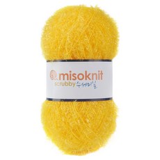 misoknit 珍珠菜瓜布絲 80g, 11黃色, 1個