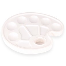 시나아트 미술용 아트 원형 팔레트엄지팔레트 23 x 17 cm H016, 6개, 10칸