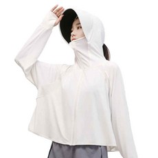 愛北鼻 成人冰絲防曬外套 UPF50+ 高倍防曬 透氣散熱, 3XL, 白色