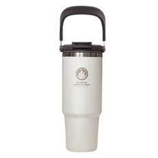 로티캠프 로텀 대용량 손잡이 스텐 빨대 보온 보냉 텀블러, 아이보리, 1.2L, 1개 1개, 1.2L, 아이보리