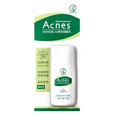 MENTHOLATUM 曼秀雷敦 Acnes多效抗痘UV潤色隔離乳 SPF50+ PA++++ 30g 臉部防曬隔離, 1瓶