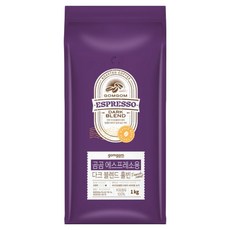 gomgom 濃縮咖啡用配方黑咖啡原豆1kg，咖啡豆(無研磨)，口感香醇濃郁，在家也能輕鬆享受專業級咖啡體驗, 1kg, 1包, 咖啡豆(無研磨)