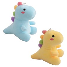 아이끌레 발그레 아기공룡 봉제인형 키링 2종 세트, 블루, 옐로우, 1세트, 12cm 블루, 옐로우, 1세트, 12cm