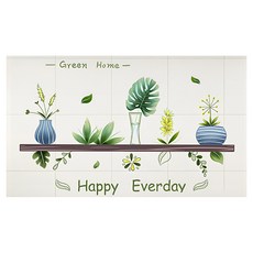 아이엠데이즈 주방 기름방지 타일 시트지, 그린홈, 1개