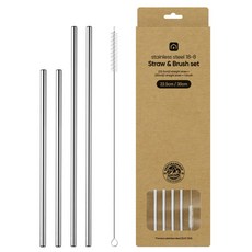 에스테반호프 스텐 스트로우 세척솔 일자형 22.5cm 2p + 일자형 30cm 2p + 세척솔 세트, 1세트 1세트