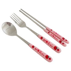 Cottony草莓Ore便當餐具組, 1組, 草莓, 湯匙+筷子+叉子+盒子