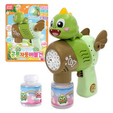 韓國 ONE&ONE LED 10泡泡孔恐龍自動泡泡槍+泡泡液 100ml*2入組, 1組, 綠色