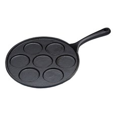 KitchenCraft 7格煎餅鑄鐵鍋，直徑23.3cm平底鑄鐵烤盤, 1個