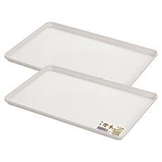 UDA 有達 大檜木端盤 Set, 2個, 43 x 27.6 x 2.2cm, 白色