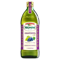 MONINI Oils 莫尼尼葡萄籽油1L，義大利原裝進口，高發煙點，健康烹飪首選, 1瓶, 1L