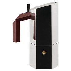 ALESSI Menhir義式濃縮咖啡機 3杯 MA01/3 電磁爐適用 X, 銀棕色, 1個