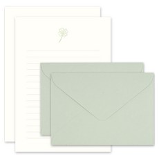 대시앤도트 에버모어 레터프레스 편지지 4p + 봉투 2p 세트, 03 wish clover, 2세트 03 wish clover, 2세트