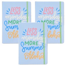 빅드림 A5 밴딩 Less 먼데이 다이어리, 스카이, 3개