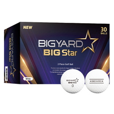 BIGYARD Nexen Big Star 2片高反彈遠距離高爾夫球, 白色, 1個, 30入