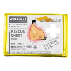 WellHike 玩客 防災應急保溫救生毯, 1條, 金色