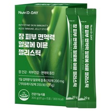 뉴트리디데이 장 피부 면역력 알로에 이뮨 젤리스틱 15p, 300g, 1개