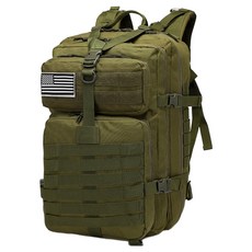 ROJI 大容量登山露營背包 45L, 卡其色