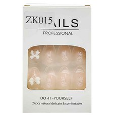 穿戴甲立體彩繪美甲貼片24片 ZK015 美甲貼片 穿戴甲 美甲, 1盒