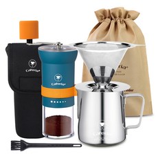 카페리아 캠핑 핸드드립 홈카페 세트 350ml CM2 / CDSS2, 1세트, 6종