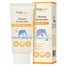 Ogabebe礦泉茶防曬霜SPF50嬰兒防曬嬰兒水玩, 50g, 1個