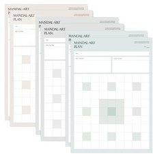 리코즈 만다라트 모노 플래너 3종 x 2p 세트, 혼합색상, 1세트 혼합색상, 1세트