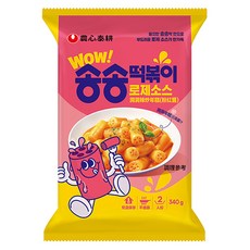 TAEKYUNG 泰耕 洞洞辣炒年糕 粉紅醬 340g，Q彈有嚼勁，韓式道地風味，常溫保存, 1包