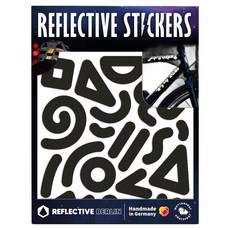 REFLECTIVE BERLIN形狀塗鴉反光貼紙, 黑色, 1個