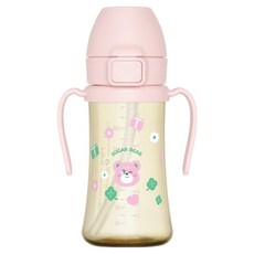 Gromimi幼兒用Noti'd PPSU糖熊免手洗吸管杯 第1階段 200ml, 草莓, 1個, 300ml