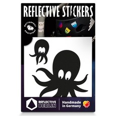REFLECTIVE BERLIN反光貼紙 Decal Octopus, 黑色, 1個